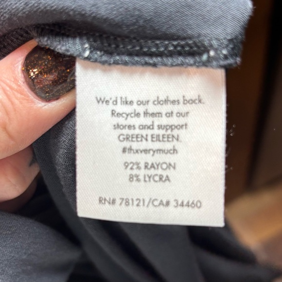 Eileen Fisher Minimalist Gray Knit Short Sleeve Dress Business Office Size XL - Picture 5 of 6